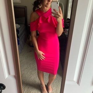Hot pink dress